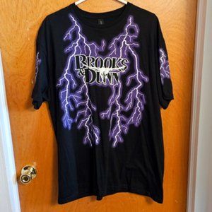 Vintage 1993 Brooks & Dunn Electric Rodeo Black T-shirt